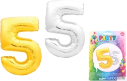 Uzpūšams balons cipara 5 formā