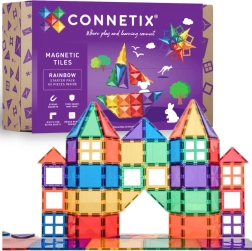 Connetix Rainbow Starter Pack magnētiskā celtniecības rotaļlieta 60 gab.