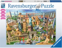Puzle Pasaules ievērojamākās vietas 1000 gabalu RAVENSBURGER