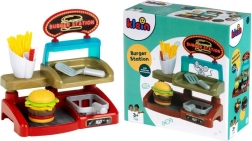 Burger shop – radošs rotaļu komplekts burgera un frī kartupeļu pagatavošanai