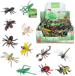 Plastmasas kukaiņi 6–13 cm, dažādu veidu mikss, 48 gab. kastē