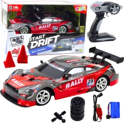 Sacīkšu RC auto driftam, sarkani melns, 30 km/h, 1:16