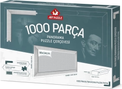 Balts pužļu rāmis 96x34 cm