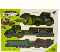 Spēļu komplekts traktors ar piekabi un piederumiem