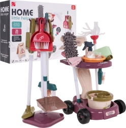 Bērnu uzkopšanas ratiņi ar piederumiem