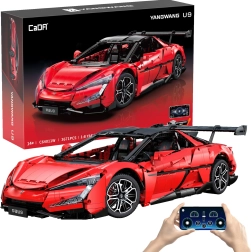 CaDA sporta auto BYD YANGWANG U9 būvēšanas komplekts ar vadību attālināti caur lietotni, 1:8, 3671 detaļas