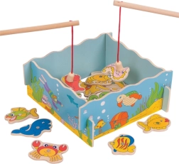 Koka magnētiskā makšķerēšanas spēle “Jūra” – BIGJIGS TOYS