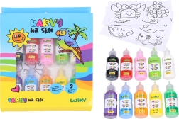 Krāsu komplekts stiklam 9+1 ar šabloniem