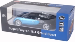 RC auto Bugatti Veyron 1:14 sarkans vai zils