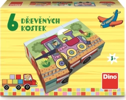 Dino attēlu klucīši Transportlīdzekļi, 6 klucīši