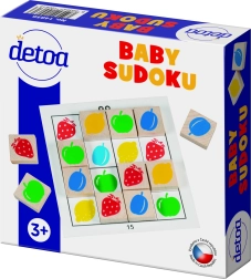 Bērnu sudoku no koka gabaliņiem