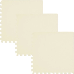 Soft foam mat HUMBI 180 × 60 cm, waterproof large puzzle, cream, 3 pcs