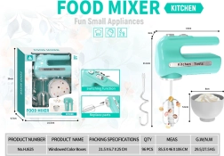 Bērnu mikseris ar rotējošām putojamām slotiņām un piederumiem