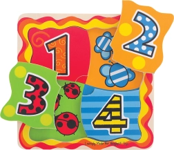 Koka puzle ar cipariem 1–4 Bigjigs Toys