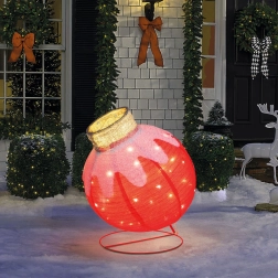 Christmas Ball Light Decoration with 60 LEDs, Red