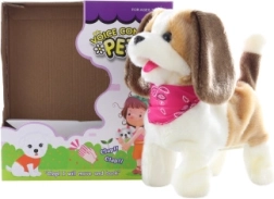 Interaktīvs sunītis ar lakatiņu, reaģē uz plaukšķināšanu