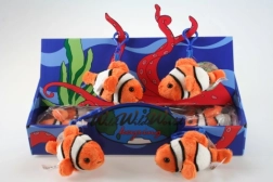 Plush Orange Clownfish Keychain 10 cm