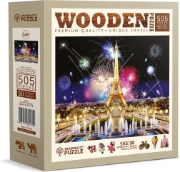Koka puzle Nakts Parīze 505 gabali no WOODEN CITY