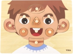 Koka ieliktnis bērniem – sejas puzle VIGA