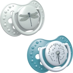 LOVI silikona dinamiskā knupīša Botanic 6–18 mēn., 2 gab. zēniem