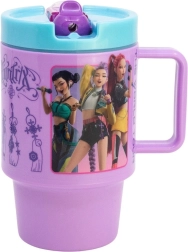 Liels plastmasas krūzīte ar dzeršanas snīpi 530 ml K-pop: dēmonu mednieces - 1 gab.