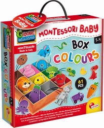 MONTESSORI krāsaina ielikšanas kastīte mazuļiem – 61 gab.