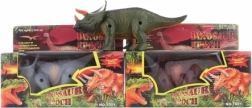 Staigājošs spīdošs dinozaurs bērniem ar baterijām