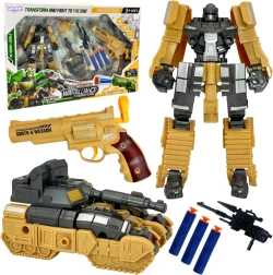 Woopie 3‑vienā pārveidojams robots, tanks un pistole putu bultām – brūns