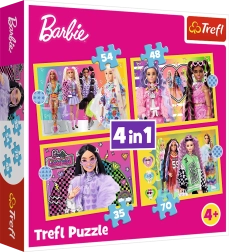 Puzle Barbie Jautrā pasaule 4v1