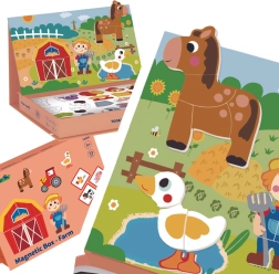 Tooky Toy magnētiskā saliekamā puzle “Farma”