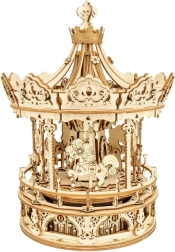 Koka karuselis - 3D puzles modelis ar muzikālo lādīti