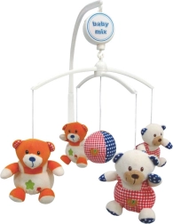 Karuselis virs gultiņas ar plīša lācīšiem BABY MIX