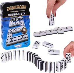 Woopie klasiskie domino – 28 kauliņi metāla kārbiņā