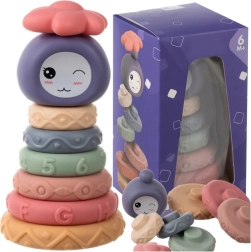 Sensorās mīkstās celtniecības klucīši zīdaiņiem, MONTESSORI tornis, 8 daļas