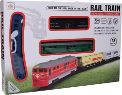 Vietu dzelzceļa trase ar efektiem 106 × 106 cm