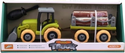 Screw-Together Tractor with Trailer 28 × 7.5 × 8.5 cm