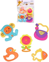 Set of Baby Rattles, 5 pcs (8.5 × 10 cm)