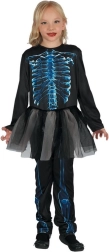 Carnival Dress Skeleton for Girls 130-140 cm