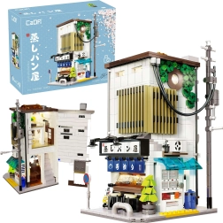 CaDA konstruktoru komplekts Japāņu tvaicēto maizīšu veikals ar LED apgaismojumu, 1108 detaļas