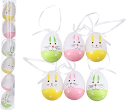 Dekoratīvas plastmasas krāsainas oliņas 6 cm