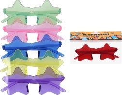Karnevāla brilles zvaigznes formā – plastmasas