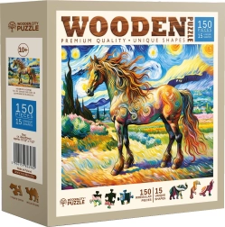Koka puzle Moderns zirgs 150 gabali WOODEN CITY