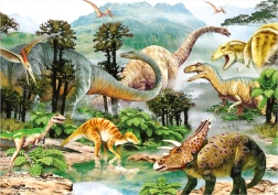 Dino puzle “Dinozauru dzīve” 100 XL gabaliņi