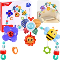 Krāsains piekārtais loks ratiņiem, gultiņai un autosēdeklim zīdaiņiem