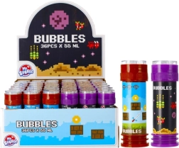 Ziepju burbuļi Pixel ar labirintu uz vāciņa