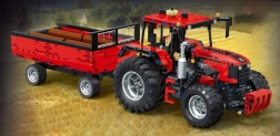 Konstruktors: traktors ar piekabi, 1284 detaļas