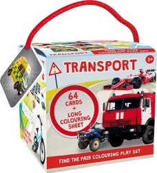 Pexeso ceļošanai ar krāsojamām lapām – Transports