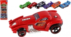 Sacīkšu auto komplekts 6 gab., metāls un plastmasa, 8 cm, brīvgaita