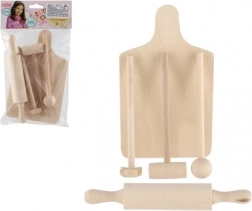 Koka virtuves piederumu komplekts bērniem 20 cm