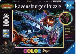 spīdoša puzle Kā pieradināt pūķi 3 XXL 100 gabali – Ravensburger